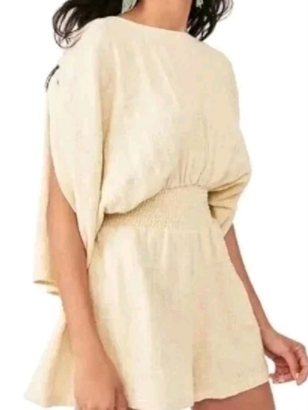 Free People Sage Green  Romper with Elastic Waist
